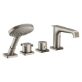 Смеситель для ванны AX Citterio E на 4 отверстия, цвет нержавеющая сталь (36411800) - миниатюра фото 1