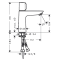 Смеситель для раковины Hansgrohe Talis Select E 110, однорычажный, хром (71751000) - миниатюра фото 2