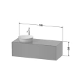 Подвесная тумба Duravit White Tulip с выдвижным ящиком — белая высокоглянцевая, 408x1300x550 мм (WT4977R8585) - миниатюра фото 2