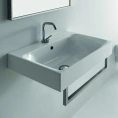 Подвесная раковина KERASAN Cento 70x45 с фронтальным полотенцедержателем (353201*1) - миниатюра фото 2