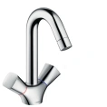 Смеситель для раковины Hansgrohe Logis 150: компактный хром с двумя ручками (71221000) - миниатюра фото 1