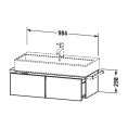 База под раковину Duravit VA 298x984x431 с выдвижным ящиком, белая глянцевая (VA612808585) - миниатюра фото 2