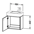 Тумба подвесная Duravit Brioso с раковиной, цвет орех натуральный (BR4051L1079) - миниатюра фото 2