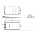 Верхний душ GESSI Tremillimetri QUADRO 300x550 мм, цвет Black Metal Brushed PVD (33081#707) - миниатюра фото 2