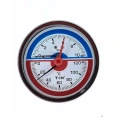 Термоманометр аксиальный 80 мм 1/2, 10 бар TIM - миниатюра фото 1
