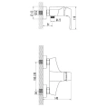 Смеситель для душа Lemark Unit LM4503C: настенный, с покрытием - миниатюра фото 5