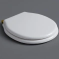Сиденье для унитаза SIMAS Londra напольное белое с золотыми петлями (LO003 bi/oro) - миниатюра фото 1