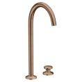 Смеситель для раковины AX One Sel 260 с двумя отверстиями, цвет шлифованное красное золото (48060310) - миниатюра фото 1