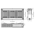 Радиатор стальной панельный Лидея ЛК 22-518 с боковым подключением - миниатюра фото 3