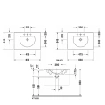 Раковина Duravit Darling New для мебели с переливом, 1 отверстие под смеситель, 830x545 мм, белый (499830000) - миниатюра фото 2