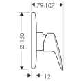 Смеситель для душа Hansgrohe Logis 71606000 с верхним подключением - миниатюра фото 2