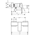 Настенный смеситель для душа Hansgrohe Metropol в шлифованной бронзе (32560140) - миниатюра фото 2