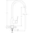 Смеситель для кухни Rush Victoria VI7135-23 с вращающимся изливом и выдвижной лейкой - миниатюра фото 3
