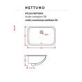 Раковина Artceram Nettuno встраиваемая 56×38 см без отверстия, белая - миниатюра фото 2