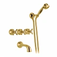 Смеситель для ванны Nicolazzi Nuova Brenta трехвентильный встраиваемый с душевой лейкой, цвет Gold Brass (2503GB) - миниатюра фото 1
