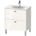 Тумба напольная под раковину Duravit Brioso с 2 ящиками, 685x720x479 мм, цвет White High Gloss (BR451102222) - миниатюра фото 1
