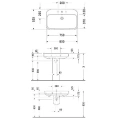 Раковина DURAVIT Happy D2 80x52,5 см с отверстием под смеситель и слив-переливом, белая (2316800000) - миниатюра фото 4