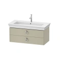 Тумба под раковину DURAVIT WHITE TULIP подвесная с двумя ящиками, цвет темно-серый глянцевый, 984x458x410 мм (WT43520H3H3) - миниатюра фото 1