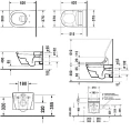 Подвесной унитаз Duravit 620х375 мм с системой крепления, белый (2533090000) - миниатюра фото 2
