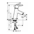 Смеситель для раковины Hansgrohe Talis S с донным клапаном Push-open (72011000) - миниатюра фото 2