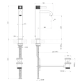 Смеситель для раковины GESSI INCISO высокий с донным клапаном, цвет Finox (58003#149) - миниатюра фото 2