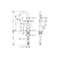 Кухонный смеситель Hansgrohe Logis M31 однорычажный с поворотным изливом, хром (71835000) - миниатюра фото 2