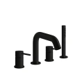 Смеситель для ванны GESSI на борт с 4 отверстиями, изливом и ручным душем, цвет Black XL (54037#299) - миниатюра фото 1