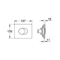 Кнопка смыва для унитаза Grohe Skate Air 38506P00 матовый хром - миниатюра фото 10