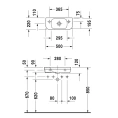 Умывальник Duravit DuraStyle 500x220 мм без перелива, белый, отверстие для смесителя справа (713500008) - миниатюра фото 2