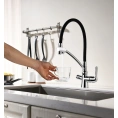 Смеситель для кухни Lemark Comfort LM3070C в хромированном и черном исполнении - миниатюра фото 2