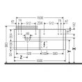 Тумба подвесная Duravit Happy D.2 Plus 354x1600x550мм, 2 ящика, цвет stone grey satin matt (HP4934L9292) - миниатюра фото 2