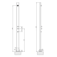 GESSI OUTDOOR Напольная душевая стойка для улицы на 2 выхода Black XL (63207#299) - миниатюра фото 2