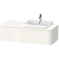 Столешница Duravit Happy D.2 Plus 1300x550 мм, белая глянцевая, с вырезом справа (HP031KR2222) - миниатюра фото 1