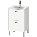 Тумба напольная под раковину Duravit Brioso с 2 ящиками, 685x520x419 мм, цвет White High Gloss (BR450902222) - миниатюра фото 1