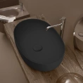 Накладная раковина Kerasan Nolita 60x40 см, черный матовый, без отверстия под смеситель (534331) - миниатюра фото 1