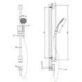 GESSI Rilievo: Душевая штанга с лейкой и настенным подключением, цвет Nero XL (59242#299) - миниатюра фото 2