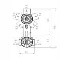 Смеситель для душа встраиваемый Bossini Cube с девиатором, хром (Z00062.030) - миниатюра фото 2