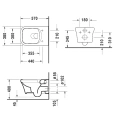 Унитаз подвесной Duravit P3 Comforts Rimless бесободковый с вертикальным смывом (2561090000) - миниатюра фото 2