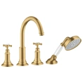 Стильный смеситель для ванны AX Montreux в элегантном цвете шлифованное золото (16544250) - миниатюра фото 1