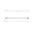 Полотенцедержатель GESSI Origini 60 см Black Metal Brushed PVD (66504#707) - миниатюра фото 2