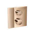 Термостат для душа AX Edge встраиваемый — на 2 источника, запорно-переключающий вентиль, цвет полированное красное золото (46760300) - миниатюра фото 1