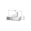 Тумбочка подвесная Duravit D-Neo Compact, 260x1000x480 мм, с открытым отделением, белая высокоглянцевая (DE493902222) - миниатюра фото 2