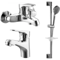 Комплект для ванной Bravat Eco F00313С: 2 смесителя и душевой гарнитур - миниатюра фото 1