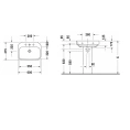 Раковина DURAVIT Happy D2 60x47.5 см белая с отверстием под смеситель (2316600000) - миниатюра фото 2
