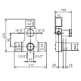 Картридж для смесителя Fantini: переключение 2 потоков 1/2 (44 00 M185A) - миниатюра фото 2