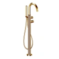 Напольный смеситель для ванны с ручным душем Fantini Venezia In Matt British Gold (29 P6 N080B) - миниатюра фото 1