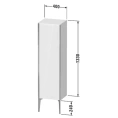 Подвесной шкаф Duravit XViu 1330 мм с зеркалом и стеклянными полками (XV1325RB122) - миниатюра фото 2
