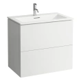Комплект тумбы с раковиной Laufen Kartell белый с двумя выдвижными ящиками (800x500x725 мм) (8.6033.5.640.104.1) - миниатюра фото 1