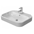 Раковина DURAVIT Happy D2 80x52,5 см с отверстием под смеситель и слив-переливом, белая (2316800000) - миниатюра фото 3