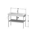 Консоль напольная Duravit White Tulip с полкой, цвет Graphite HighGloss (WT4544RH1H1) - миниатюра фото 2